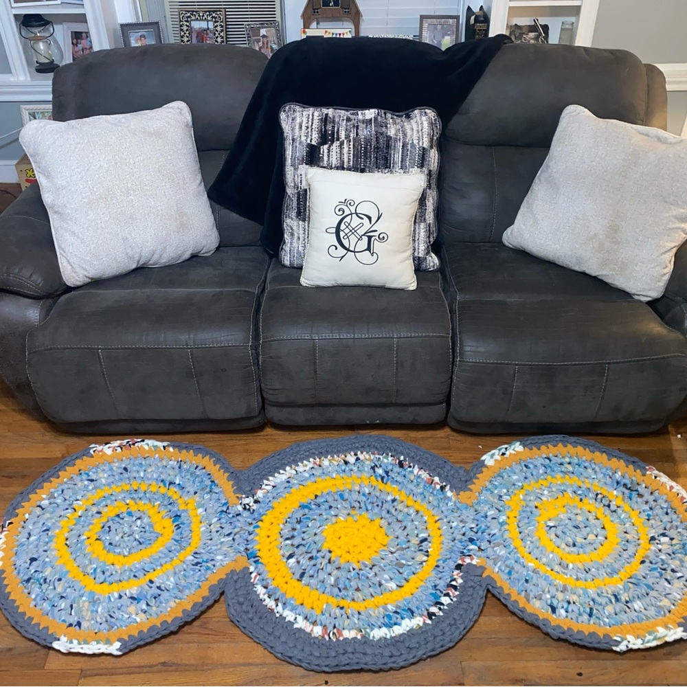 Handmade Multicolor Crochet Rug